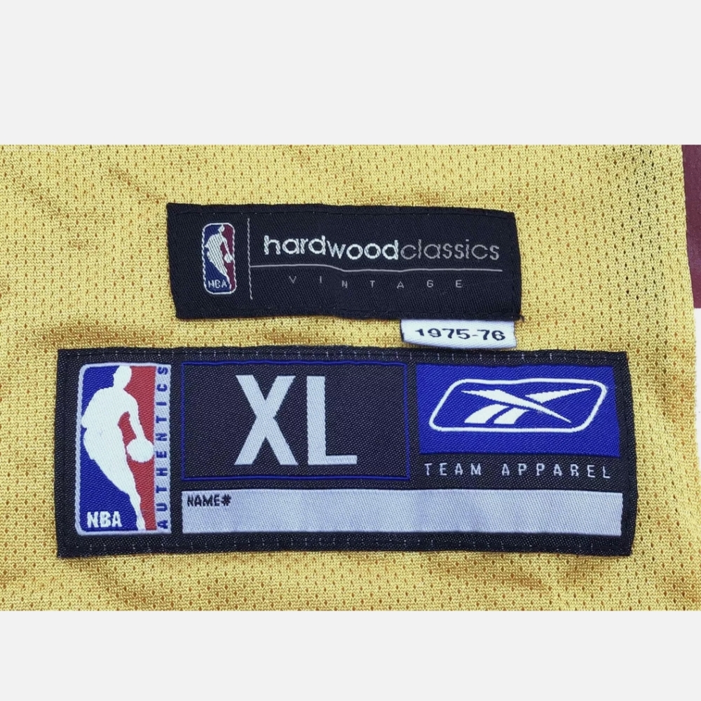 Lebron James Cavaliers NBA Reebok authentic jersey 75 76 hardwood - Picture 6 of 6